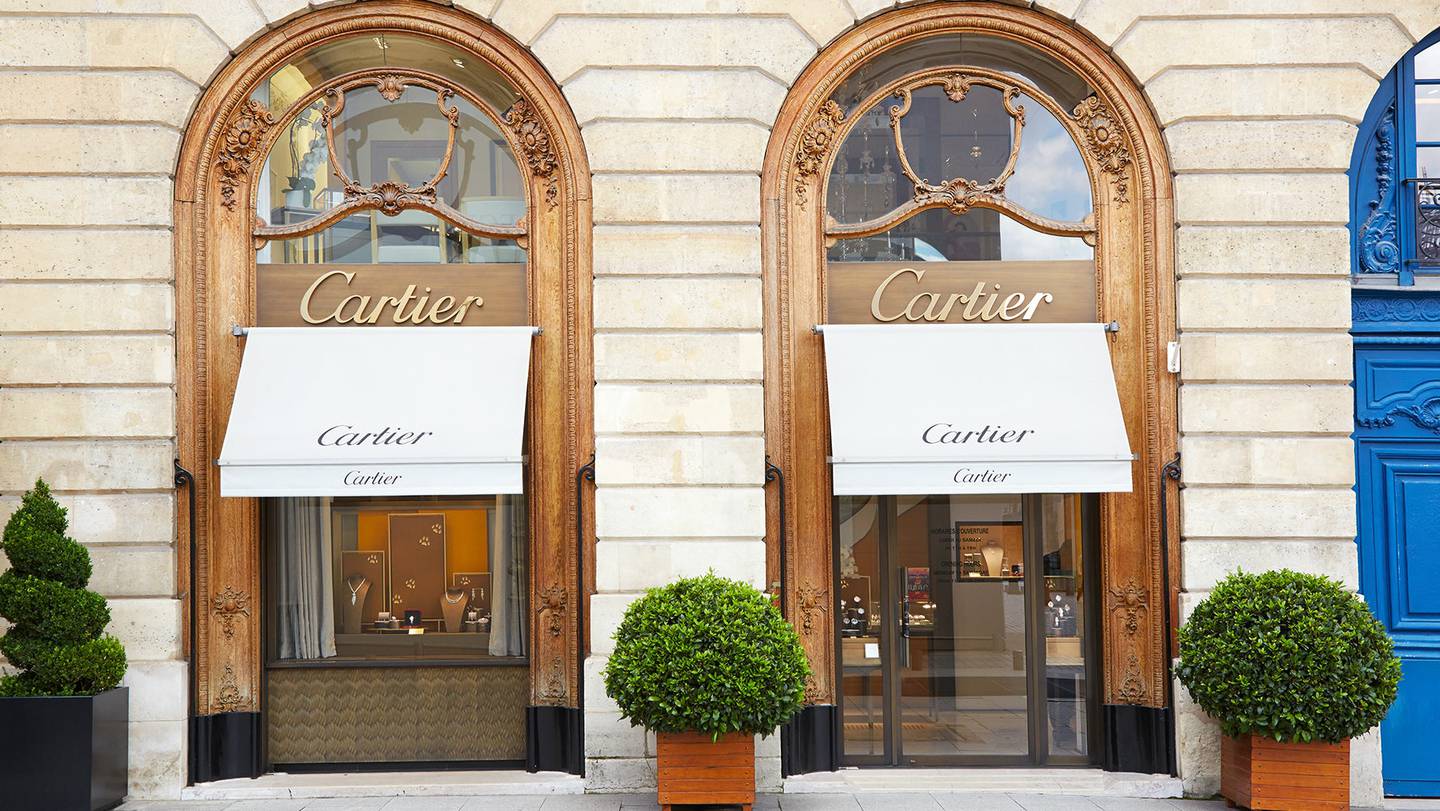 Richemont-owned Cartier store exterior.
