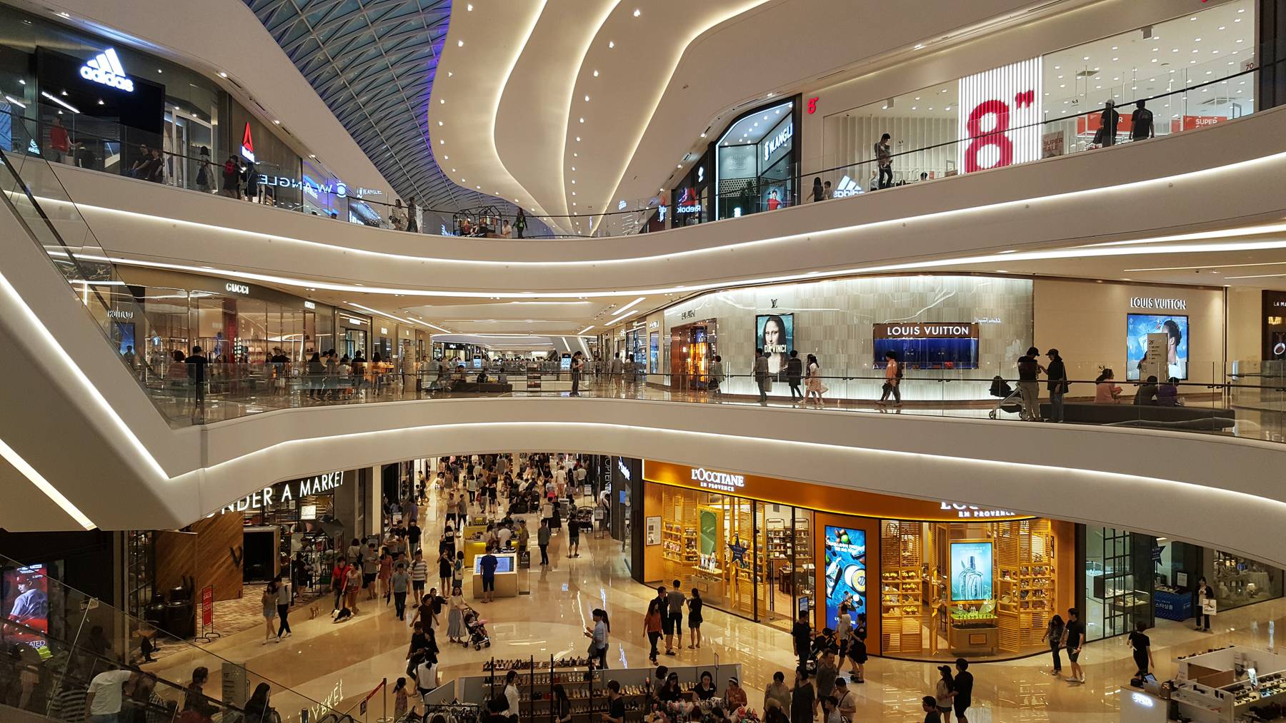 Inside Starfield, Hanam, one of the biggest malls in South Korea. Shutterstock.