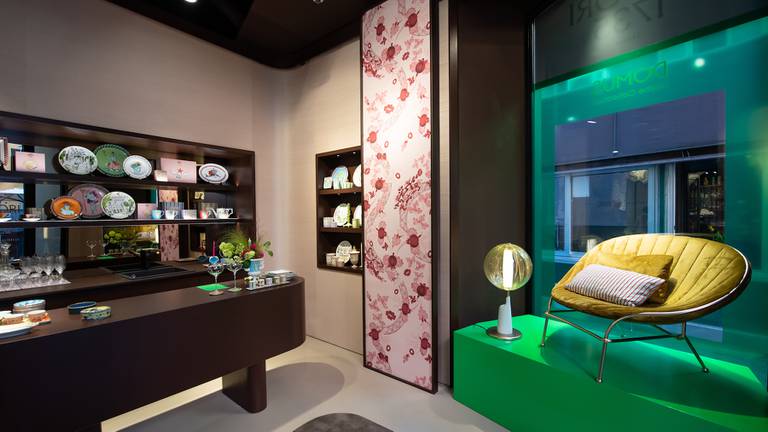 Ginori 1735 redesigned Milan flagship store featuring the new Domus collection