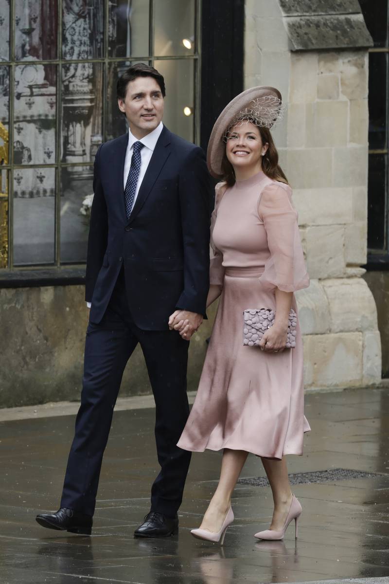 Canadian Prime Minister Justin Trudeau with Sophie Grègoire Trudeau wearing Ted Baker.