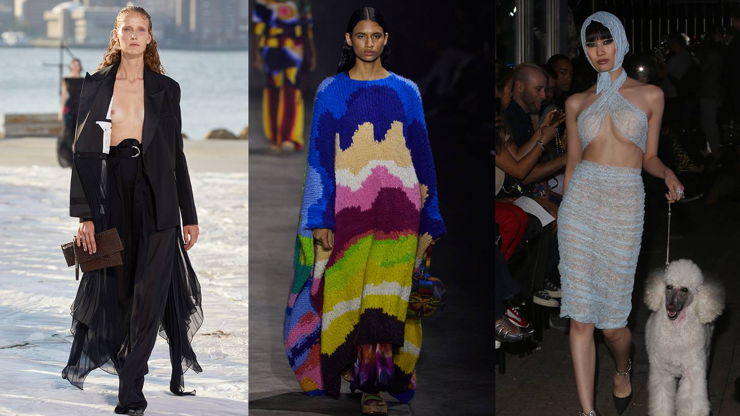 Spring-Summer 2022 looks from Peter Do, Gabriela Hearst and LaQuan Smith. Courtesy, Getty Images.