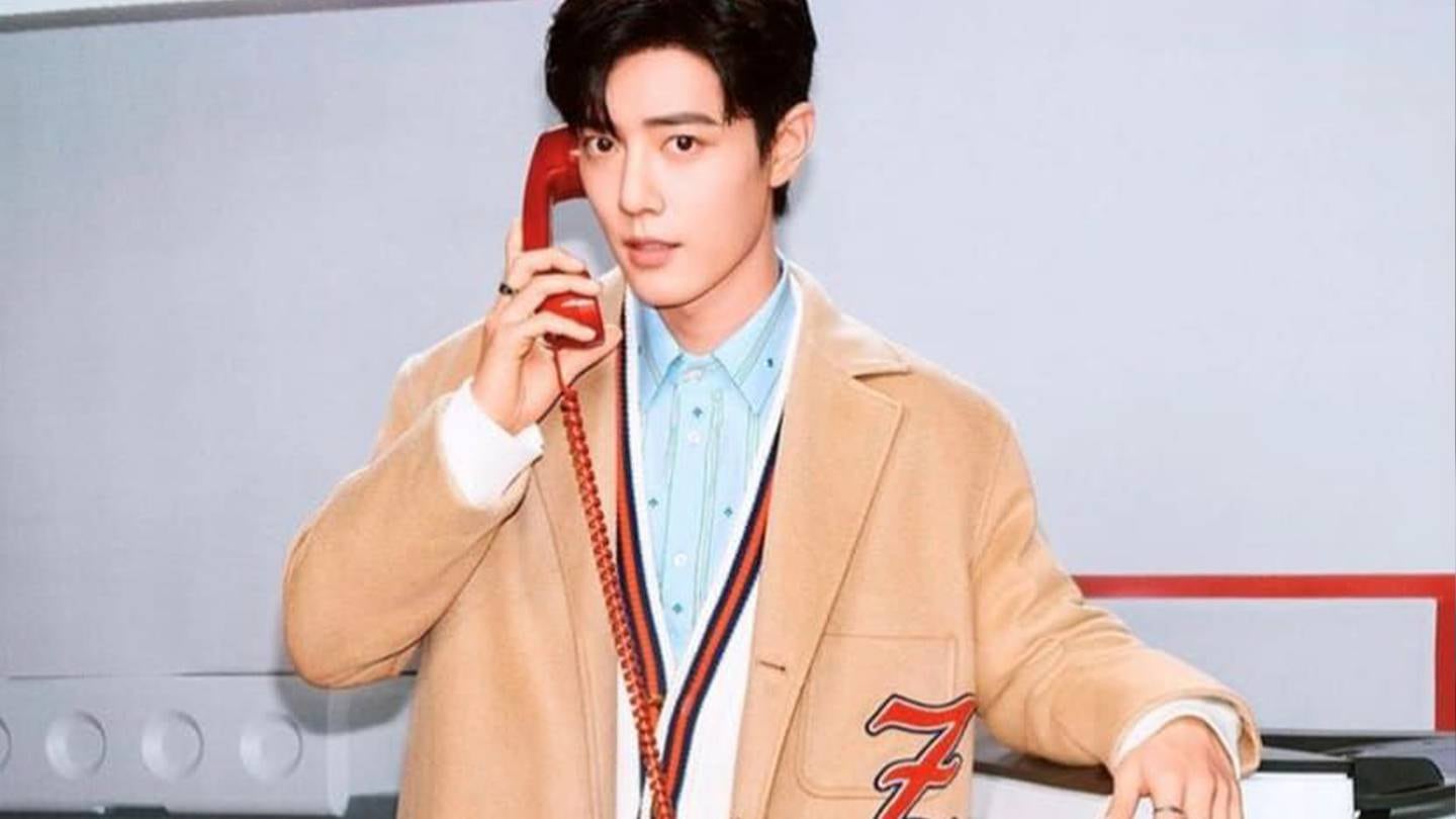 An image of Xiao Zhan posted to Gucci's Instagram as part of the brand ambassador announcement. Gucci.