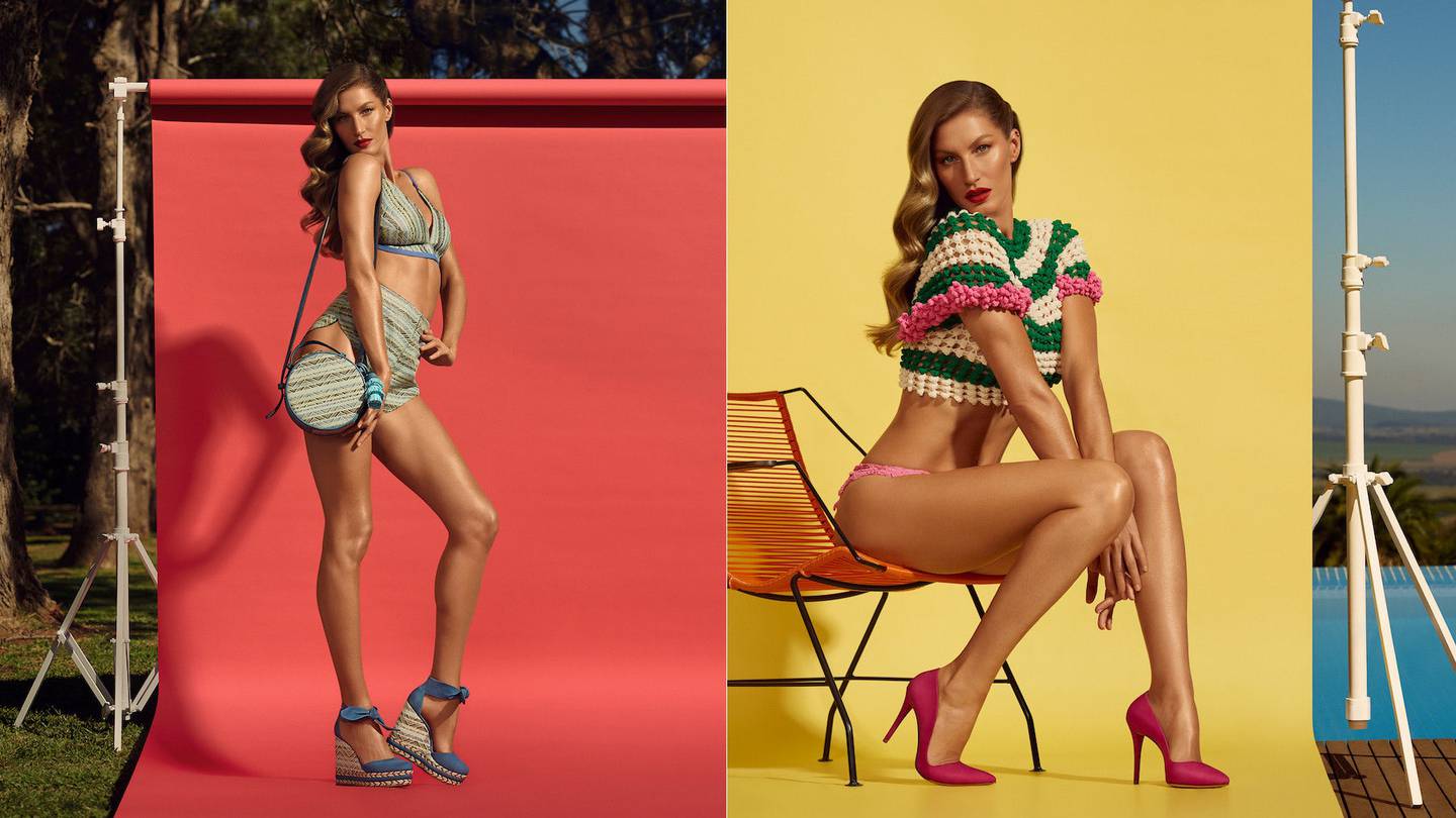 Gisele Bundchen in the Spring/Summer 2018 campaign for Brazilian shoe brand Arezzo