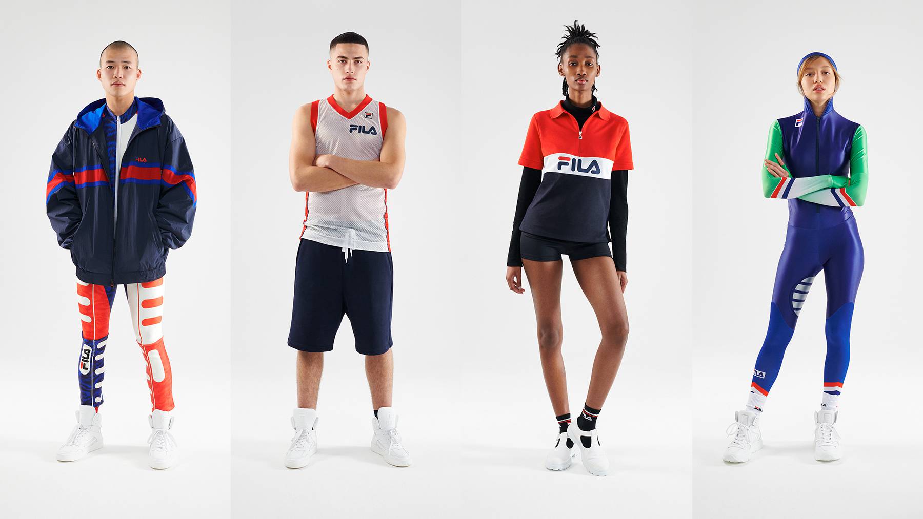 Looks from Fila's 110th anniversary collection | Source: Courtesy