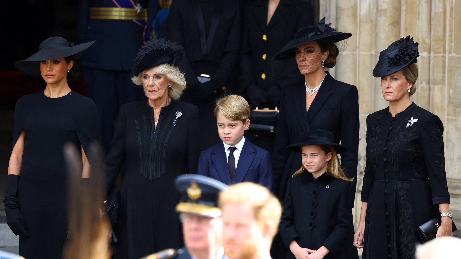 Royal women dressed in black for the funeral of Queen Elizabeth II.