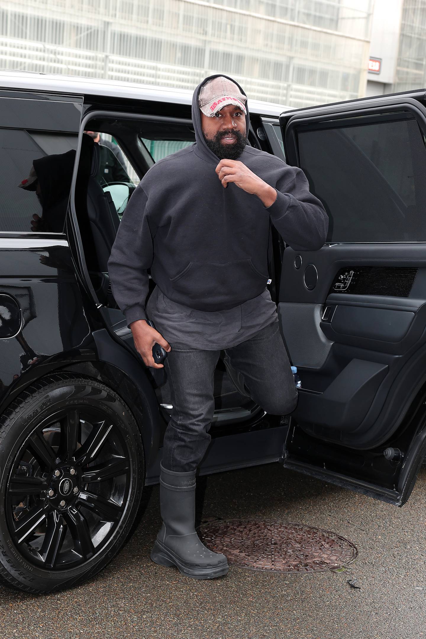 Kanye West attended several fashion shows, including Balenciaga Spring/Summer 2023, before staging his  own on Monday, Oct 3, 2022, in Paris, where he launched the controversial "White Lives Matter" T-shirt.
