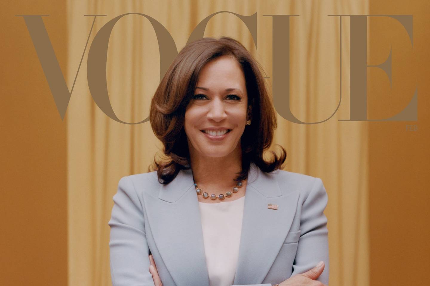 Kamala Harris on the cover of Vogue. Tyler Mitchell