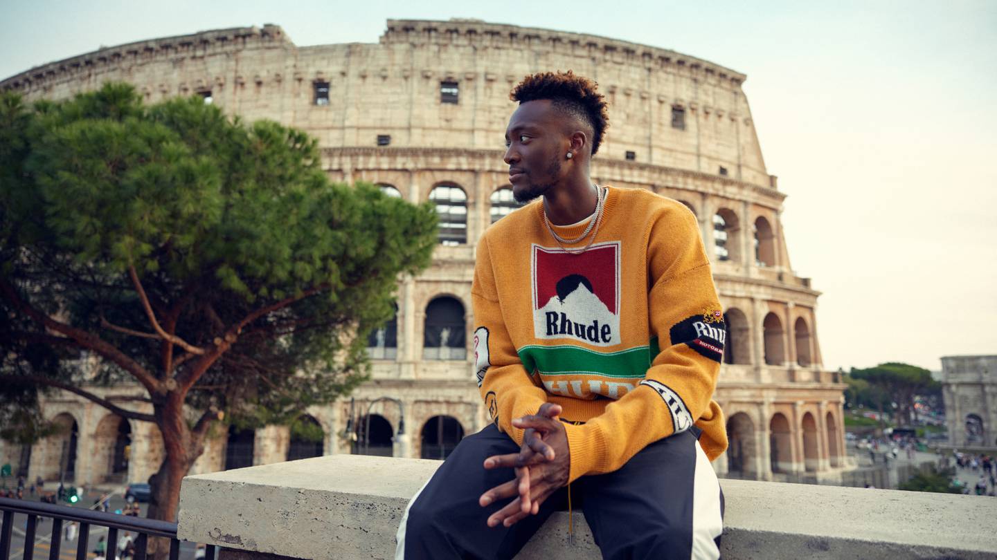 MJ Jones' jewellery has found favour with high profile clients including footballers like Tammy Abraham (pictured), Lionel Messi and Luis Suarez.