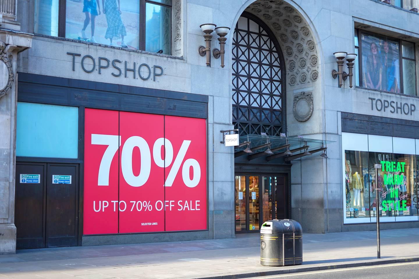 Topshop store in London, UK. Shutterstock.