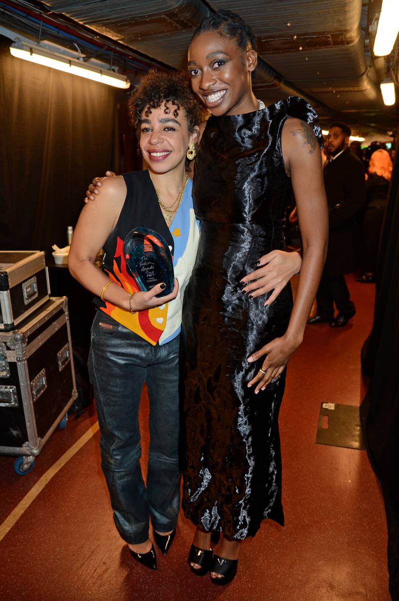 Martine Rose and Little Simz at the Fashion Awards 2023.