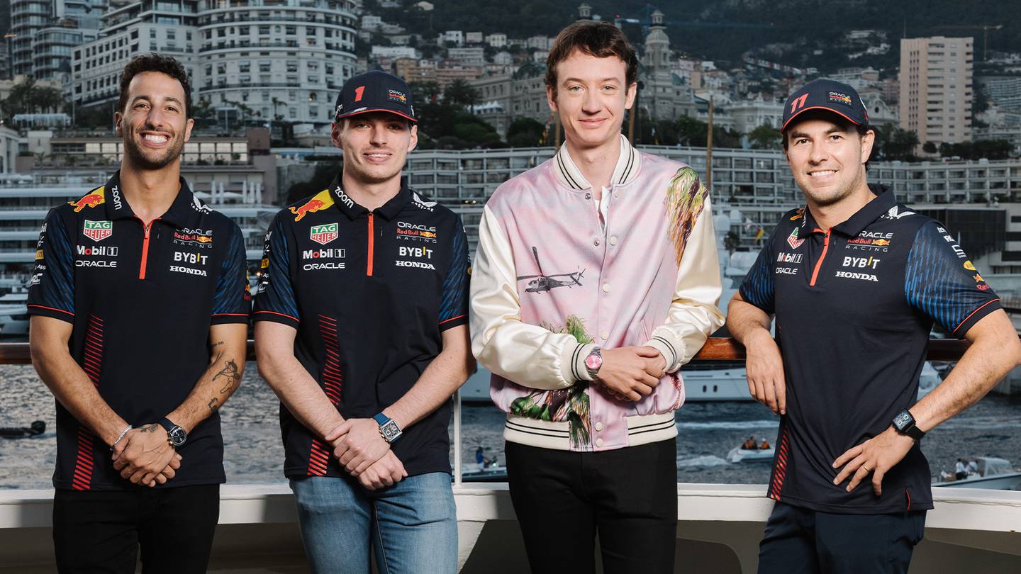 Frédéric Arnault and F1 drivers in Monaco.