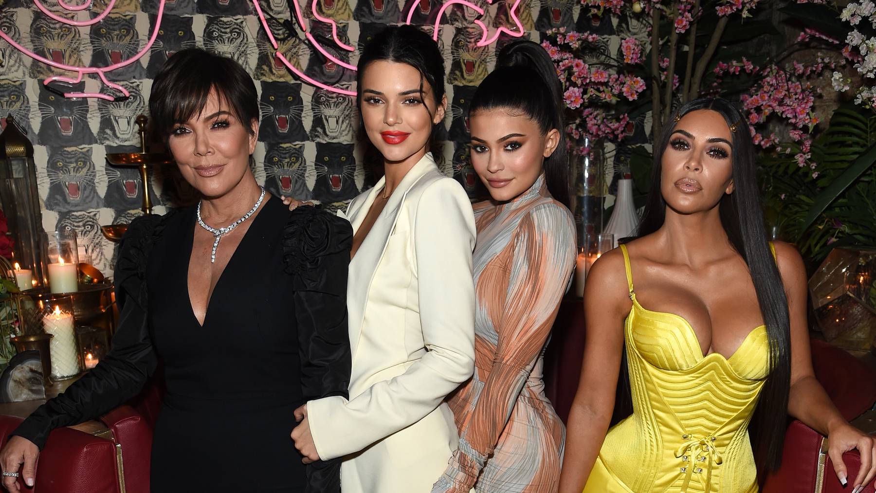 Kris Jenner, Kendal Jenner, Kylie Jenner and Kim Kardashian West at The Business of Fashion dinner its 'The Age of Influence'  special print edition. Getty Images.