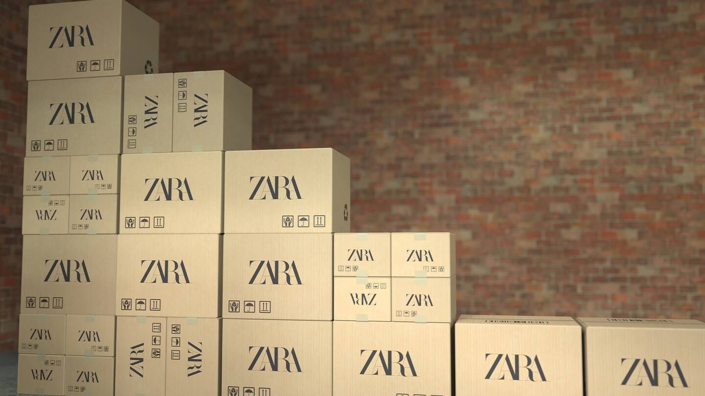 Zara return boxes.