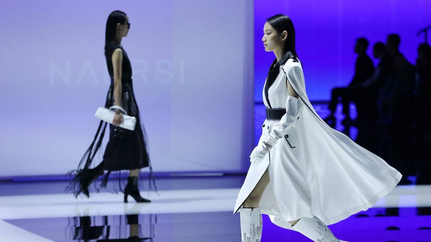 A runway show at China Fashion Week in Beijing. China Fashion Week