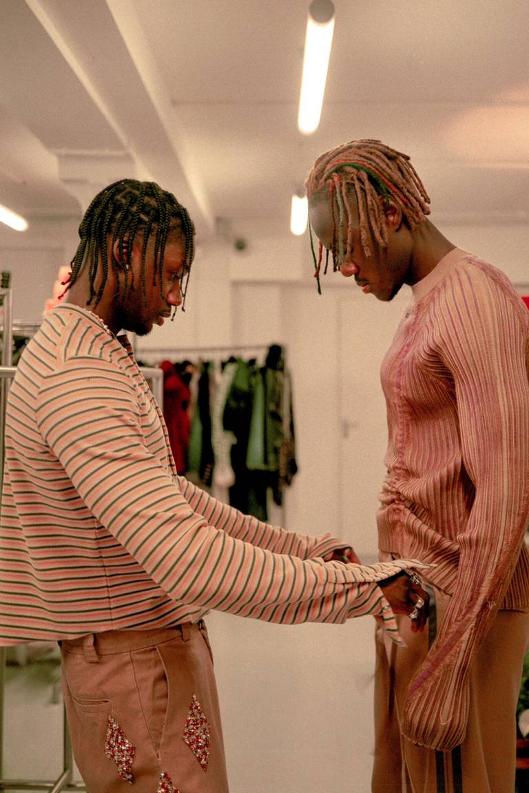 London-based Algen Hamilton has gained a reputation for styling a group of the Premier League's most stylish footballers as they broke onto the scene, including Chelsea player Trevor Chalobah (pictured),  Reiss Nelson and Kai Havertz of Arsenal and Joe Willock of Newcastle United.