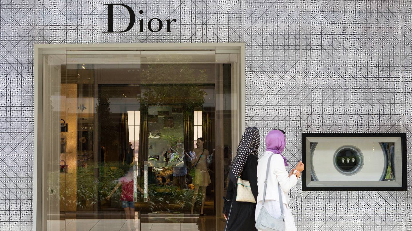 Two Turkish women shopping at the Dior boutique in Zorlu shopping mall in Istanbul, Turkey | Source: Getty Images