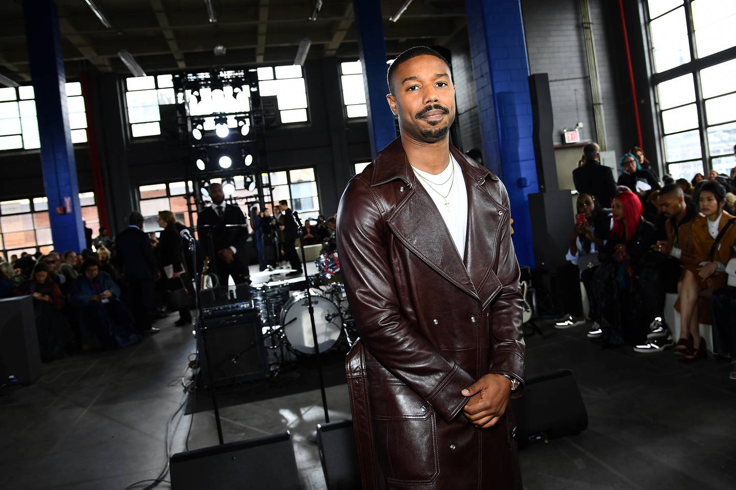 Michael B. Jordan attends the Coach 1941 fashion show during February 2020 - New York Fashion Week. Getty Images.