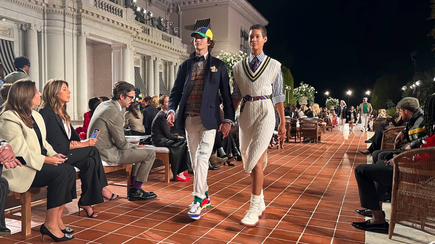 Ralph Lauren hosted a fashion show at Huntington, a museum and research institution in Los Angeles.