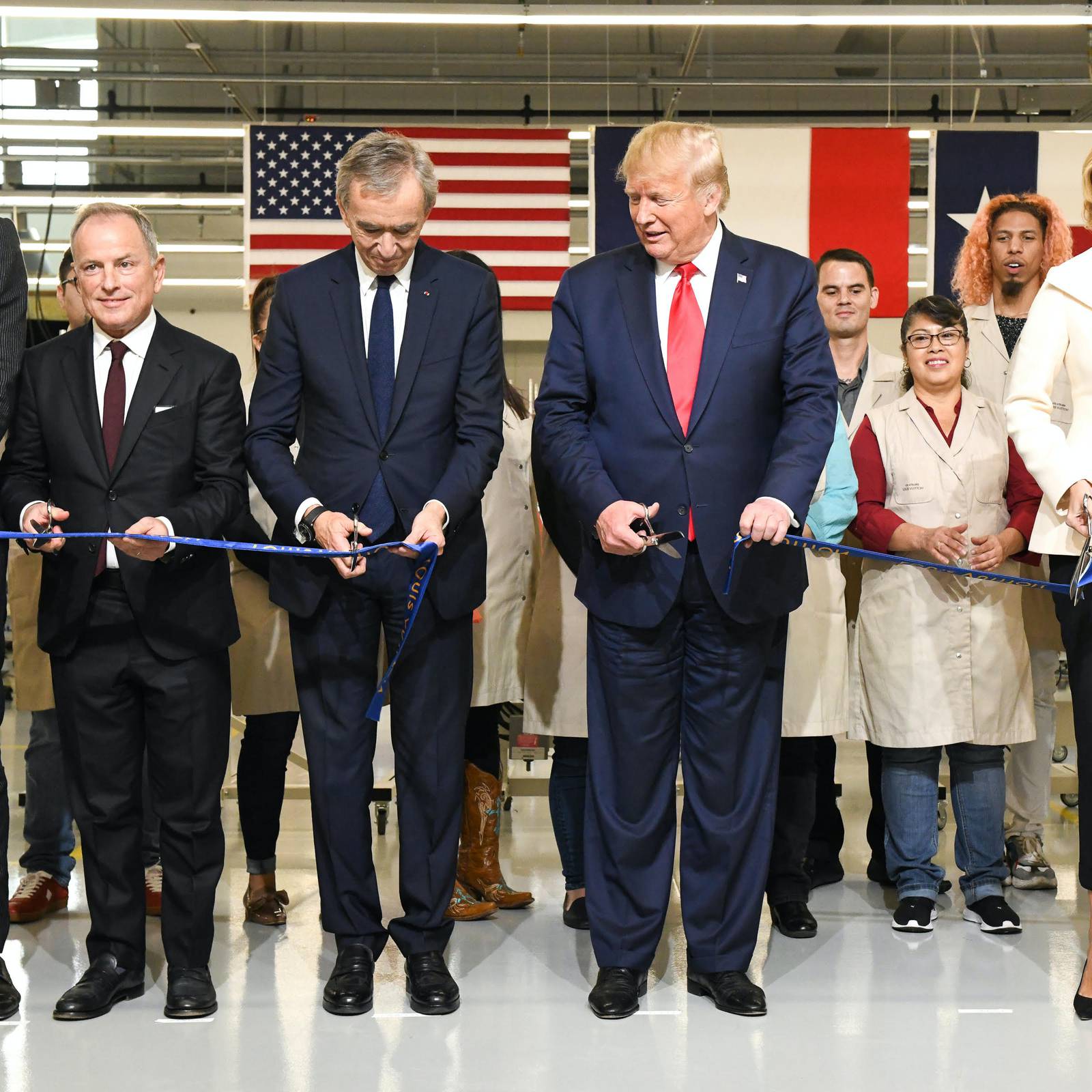 President Trump, Bernard Arnault Open Louis Vuitton Factory in Texas – WWD