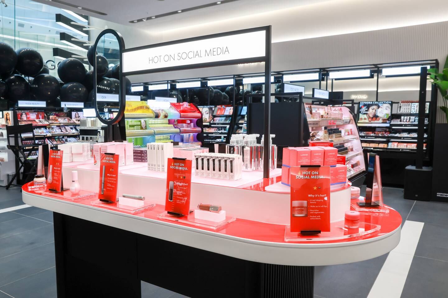 Inside the new Sephora store in London.