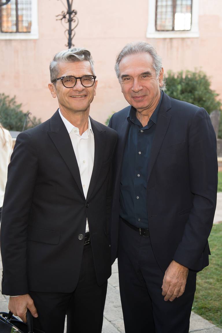 Serge Brunschwig and Carlo Capasa at the CNMI Venice Sustainable Fashion Forum.