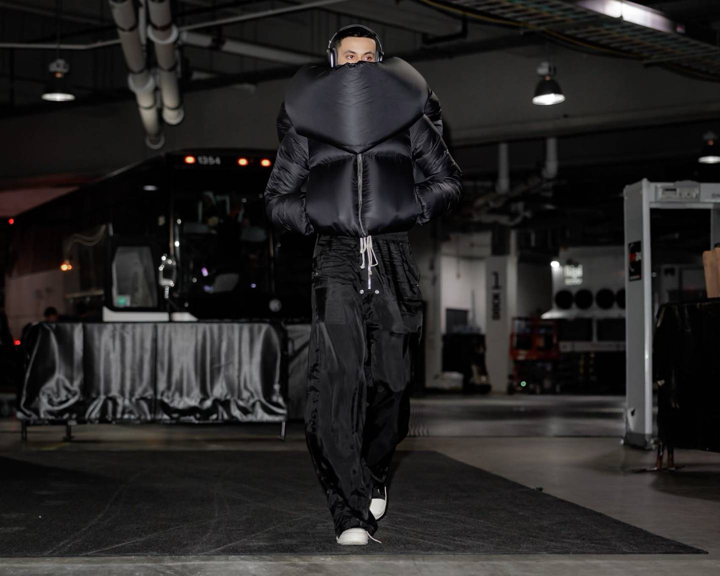 The Washington Wizards' Kyle Kuzma is known for his meme-able tunnel walk style, including this Rick Owens puffer.
