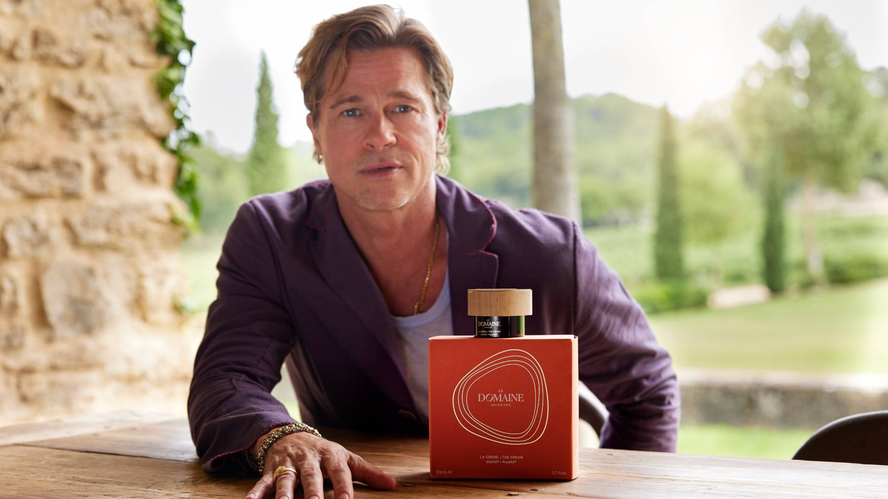 Brad Pitt launched his skin care line, Le Domaine, on Sept. 21.