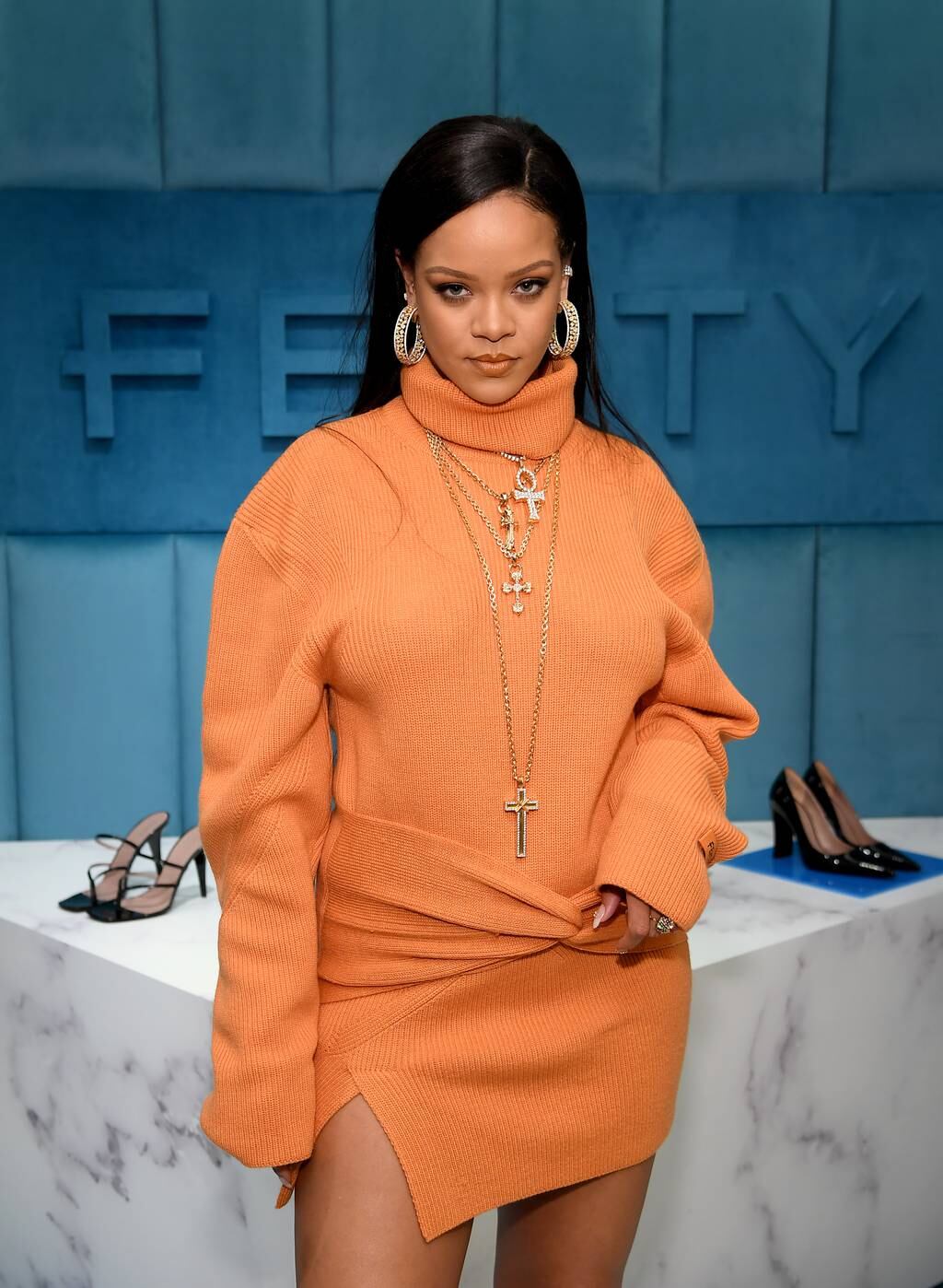 Rihanna at the launch of FENTY at Bergdorf Goodman in New York City in February 2020. Getty Images.