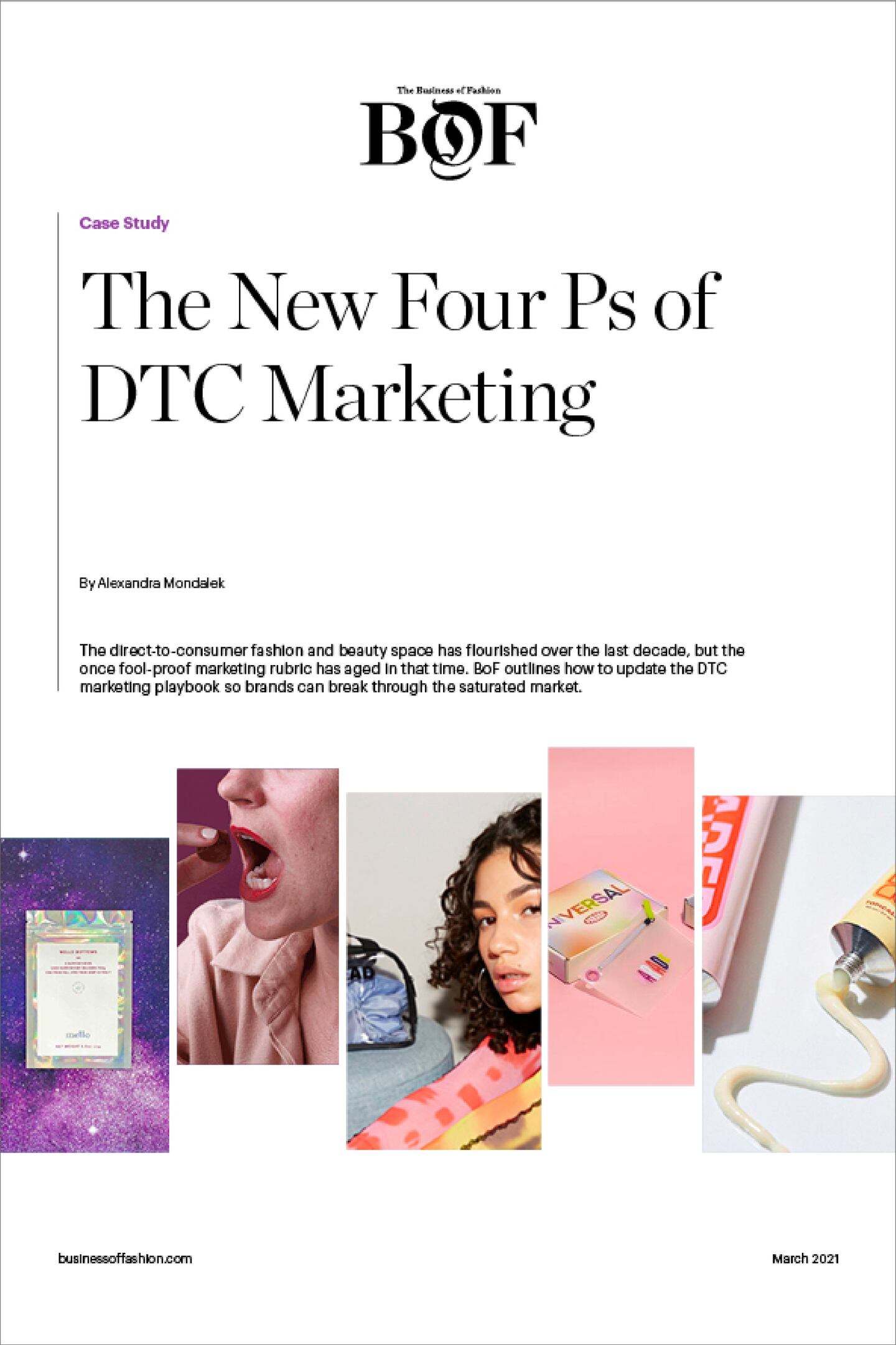 DTC marketing case study portrait border