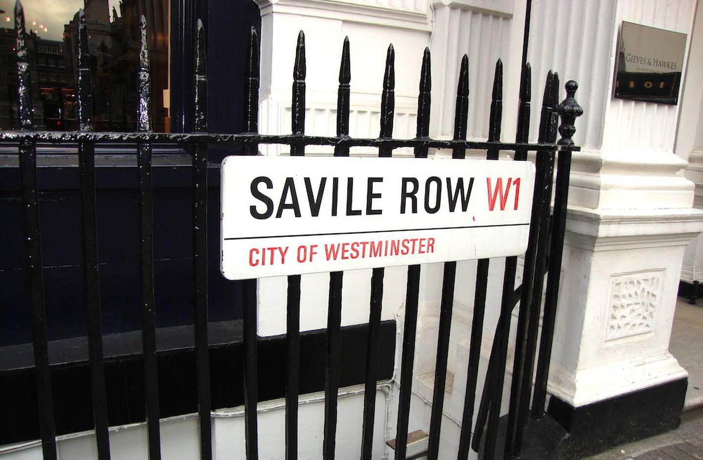 Savile Row sign.