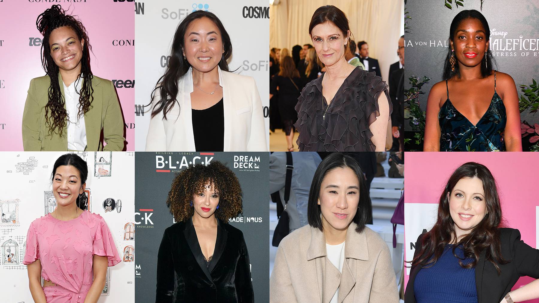 Them’s editor-in-chief Whembley Sewell, former Marie Claire editor Aya Kanai, former Vogue editor Sally Singer, former Teen Vogue and Allure fashion director Rajni Jacques, former Allure editor-in-chief Michelle Lee, former Elle Canada editor Vanessa Craft, former Lucky editor-in-chief Eva Chen, former Self editor Carolyn Kylstra. Getty Images.