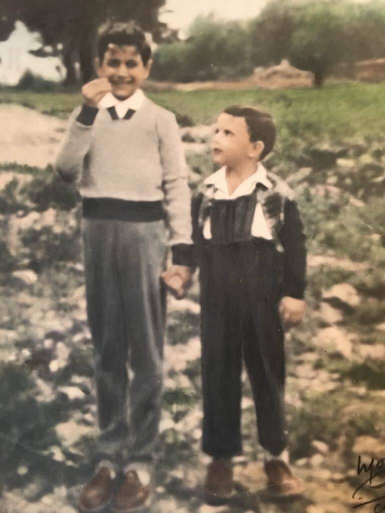 Sidney Toledano with his older brother in Casablanca in 1956.