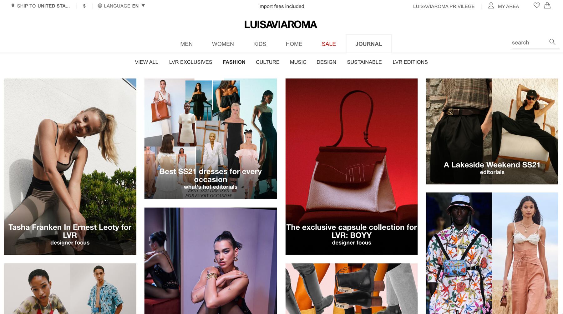 Screenshot of Luisaviaroma.com