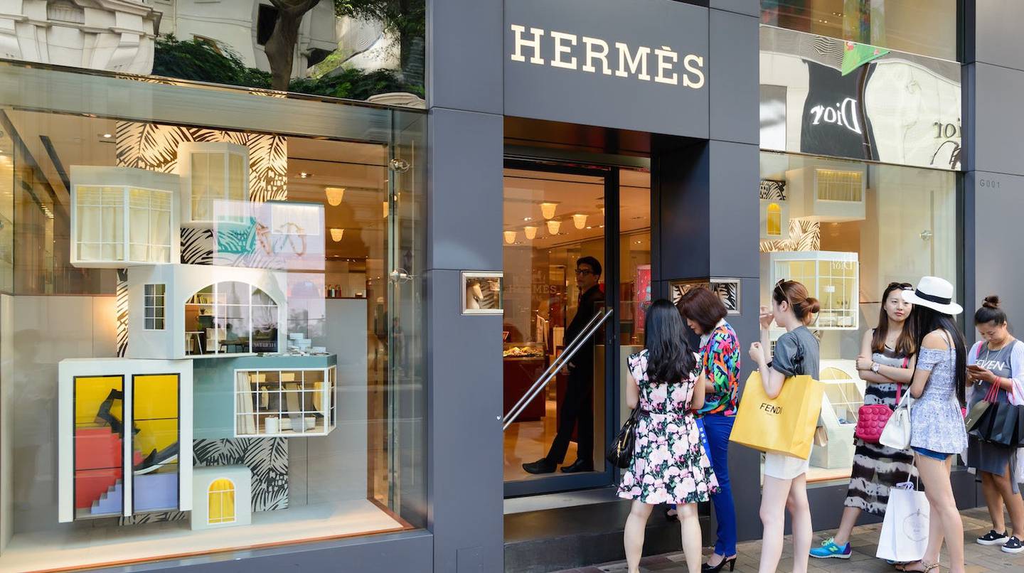 A Hermès store in Hong Kong.