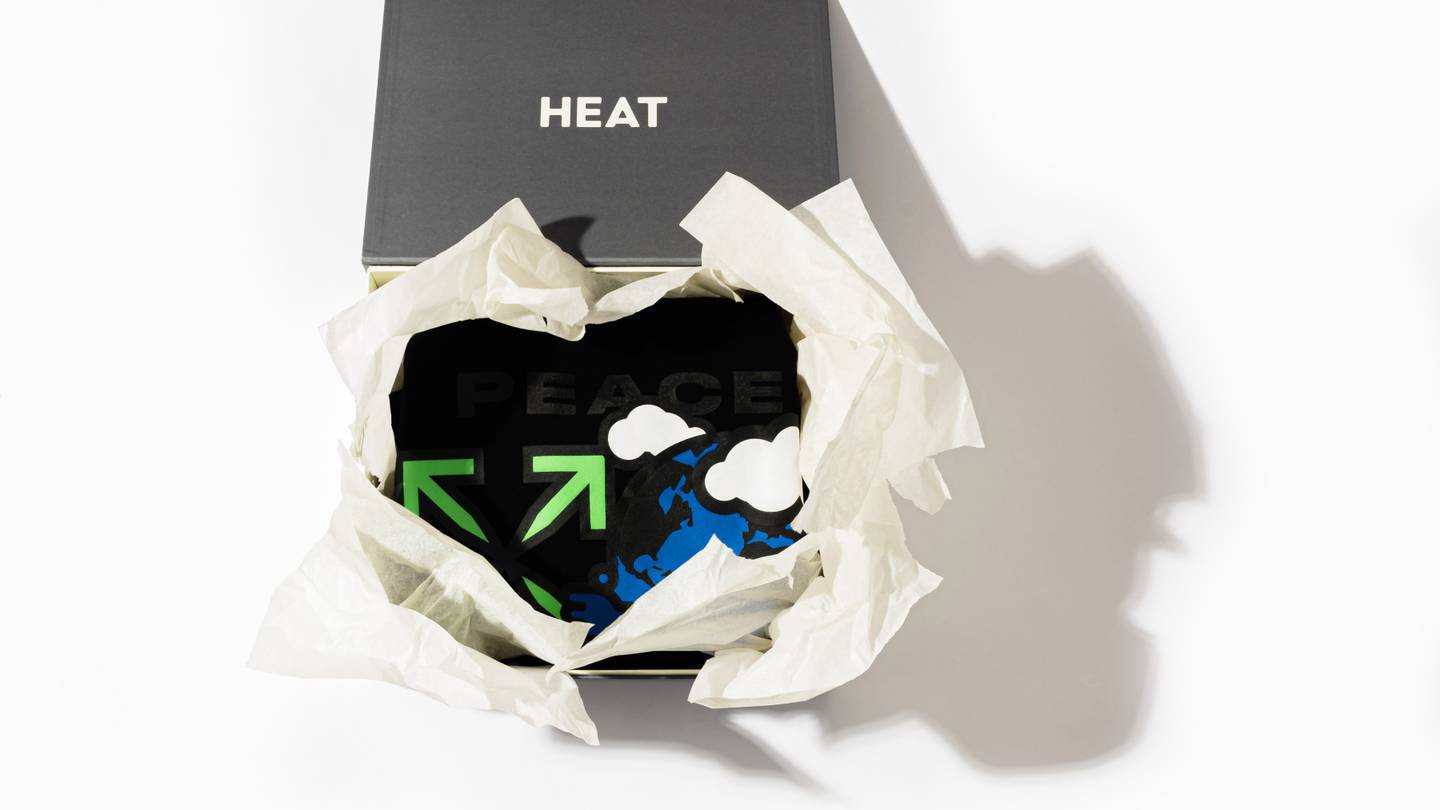 Heat's boxes contain brands ranging from luxury staples Saint Laurent and Celine to streetwear labels Off-White, Palm Angels and Heron Preston.