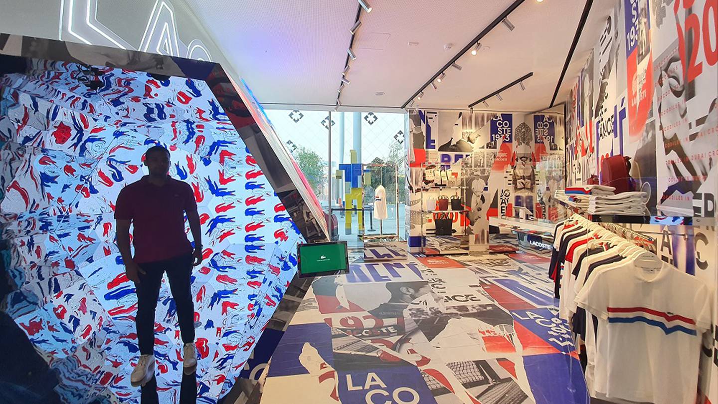 Lacoste has created an Expo-themed capsule collection for its pop-up within the France Pavilion. Chalhoub.