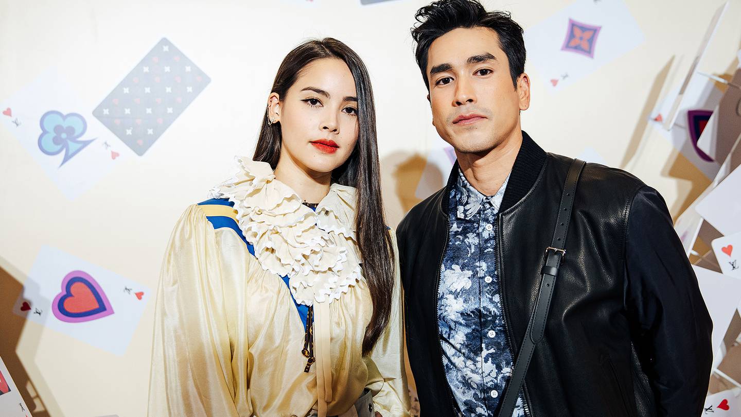 Thai model Urassaya Sperbund, also known as Yaya, and Thai actor Nadech Kugimiya attended a Louis Vuitton event in 2020 at Siam Paragon mall in Bangkok, Thailand.