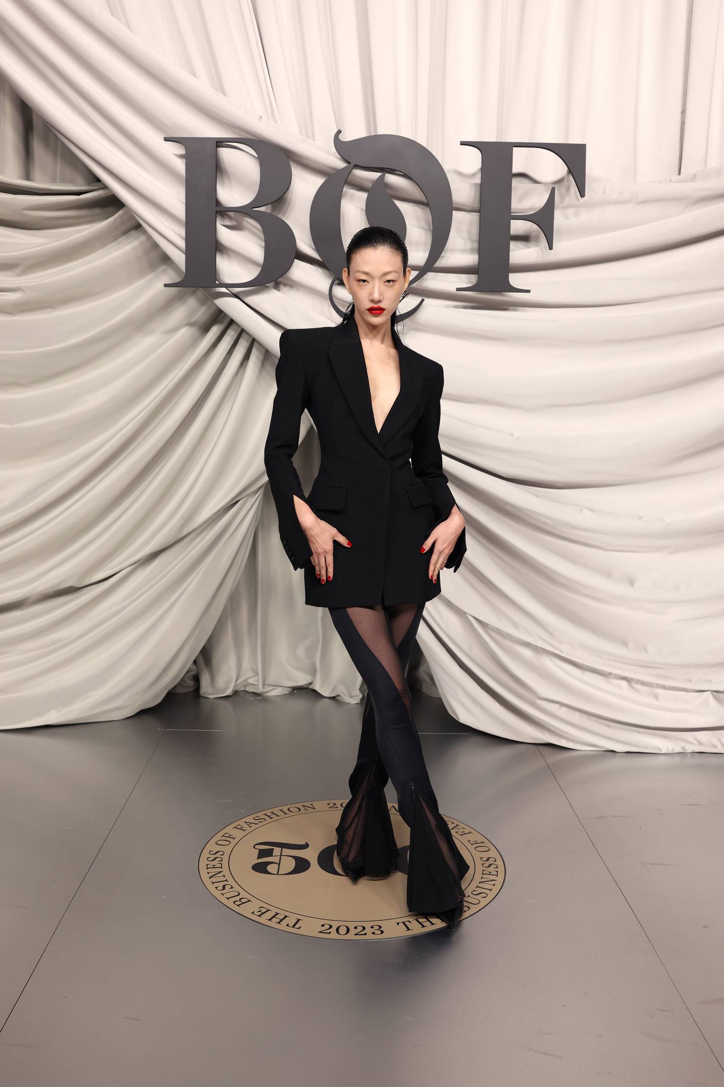 Sora Choi attends the #BoF500 Gala during Paris Fashion Week at Shangri-La Hotel Paris on September 30, 2023 in Paris, France.