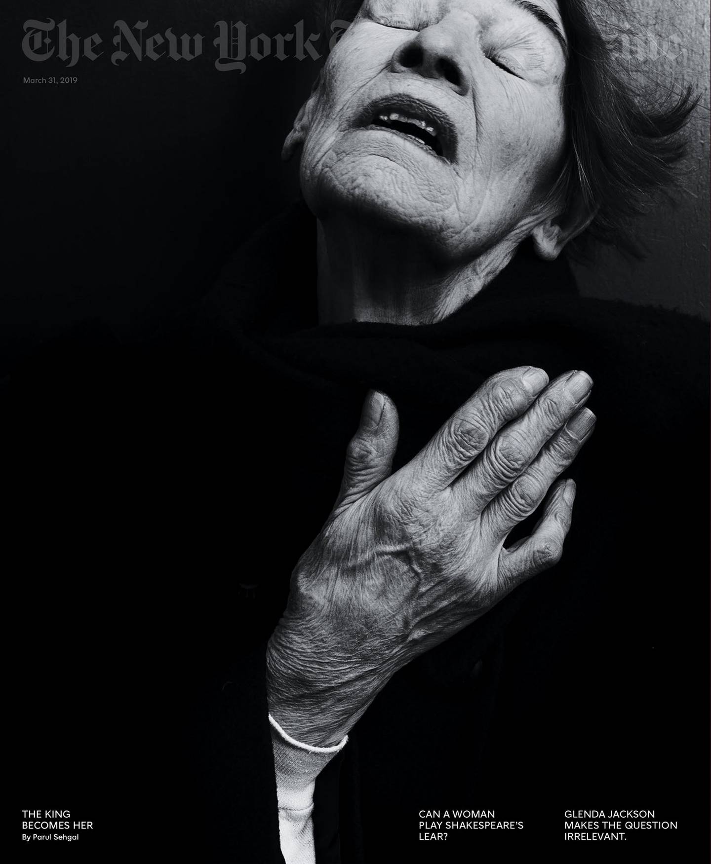 Glenda Jackson photographed by Jack Davison for The New York Times Magazine.
