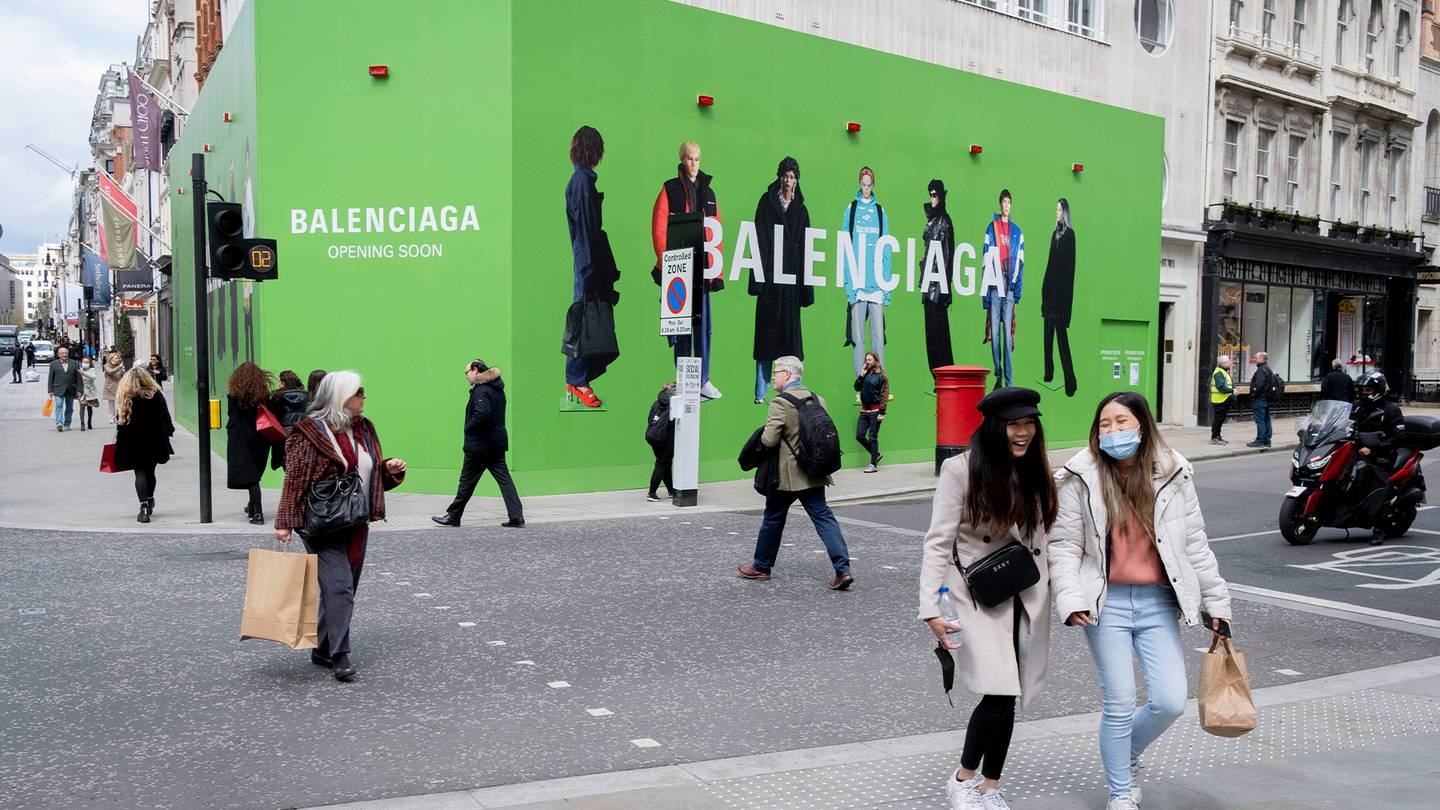 Balenciaga's new store location on Bond Street in London. Getty Images.