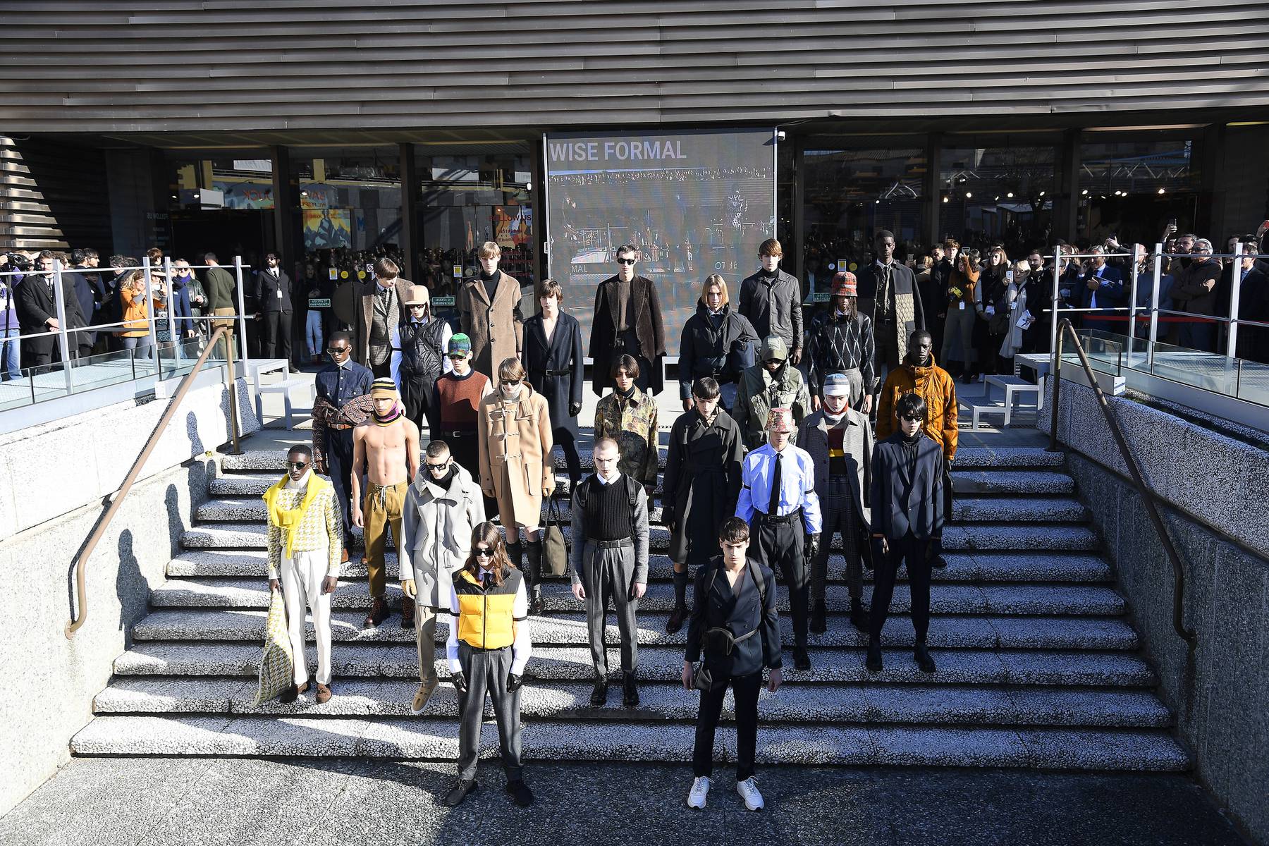 Atmosphere at the Otherwise Formal fashion show during Pitti Immagine Uomo 97 at Fortezza Da Basso on January 8, 2020 in Florence, Italy.