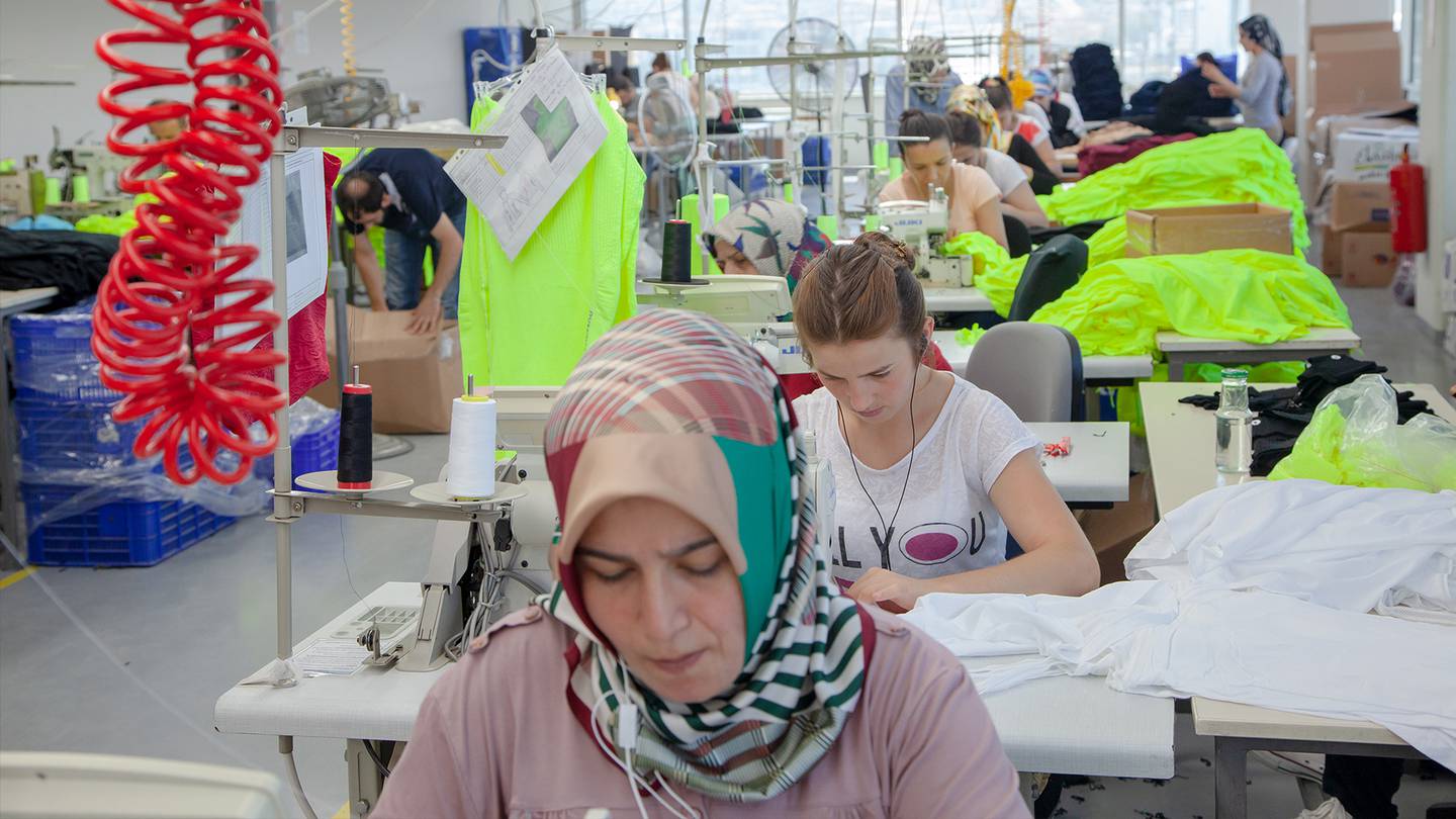 Workers in 2014 in a textile factory in Istanbul, Turkey.