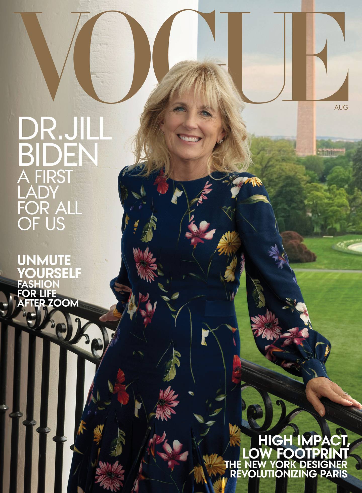 First Lady Dr. Jill Biden on the cover of Vogue photographed by Annie Leibovitz. Courtesy