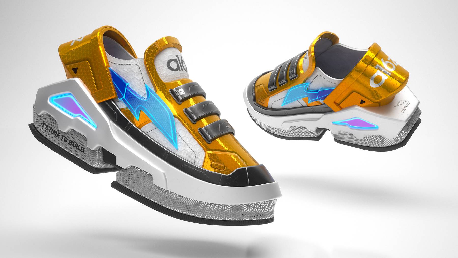 A pair of virtual sneakers produced by RTFKT. RTFKT.