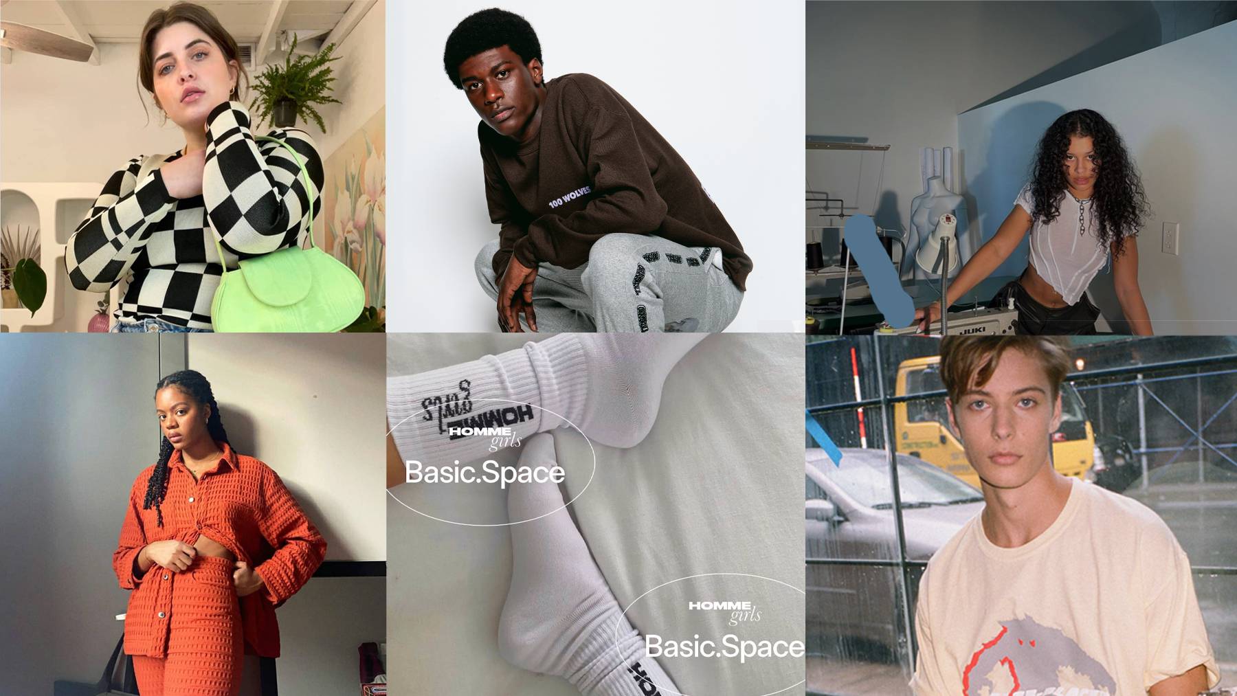 A new wave of retailers are relying on influencers to help curate their merchandise mix. Top, from left to right: The Lobby, In-House, Basic Space. Bottom, from left to right: The Lobby, Basic Space, In-House.