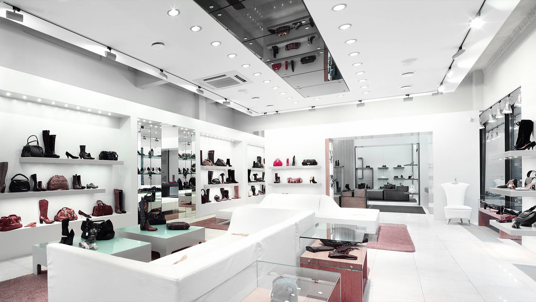 A pristine store with modern interiors.