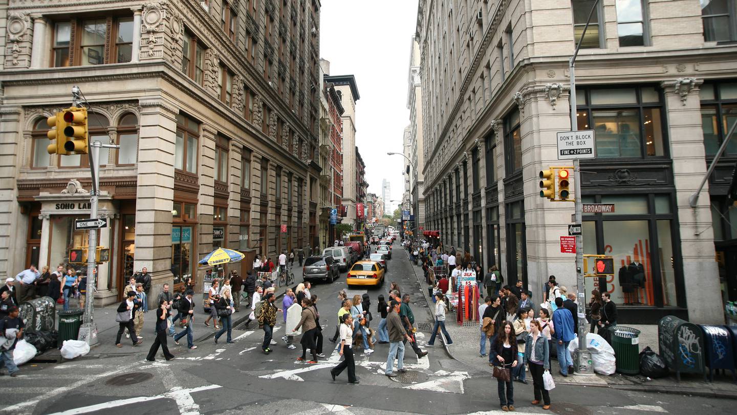 Busy streets in New York City's Soho neighbourhood.