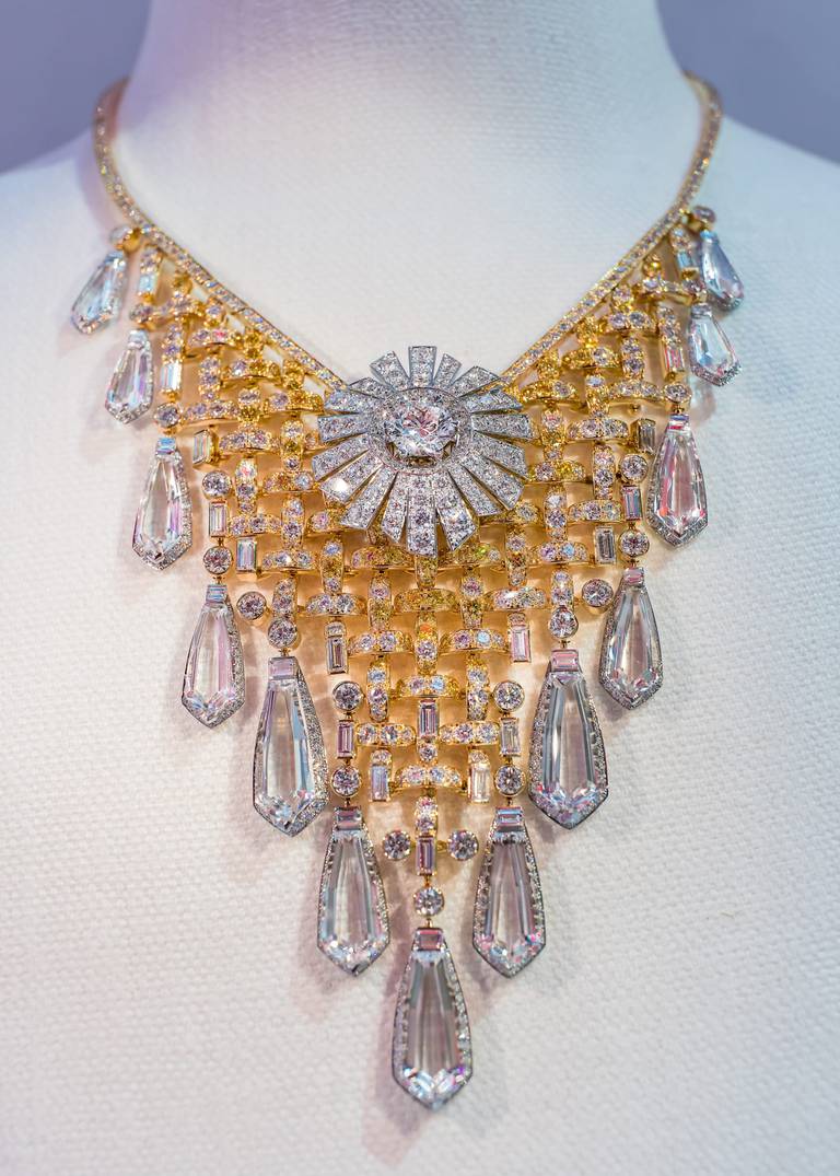 A necklace from Chanel's latest Tweed collection.