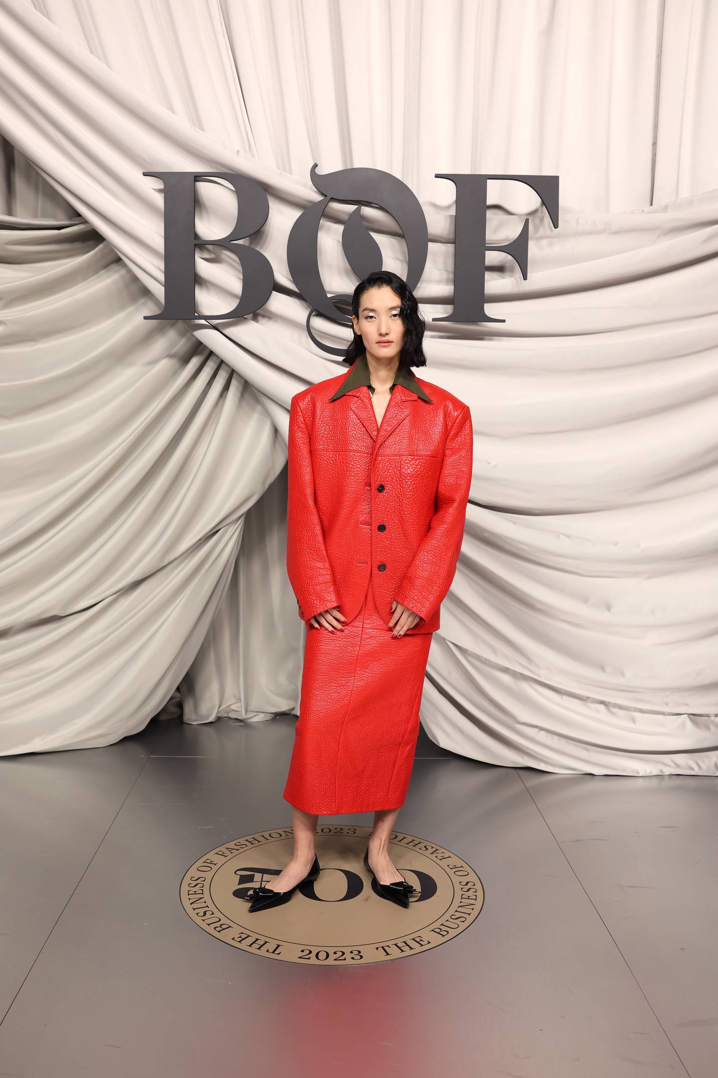 Lina Zhang attends the #BoF500 Gala during Paris Fashion Week at Shangri-La Hotel Paris on September 30, 2023 in Paris, France.
