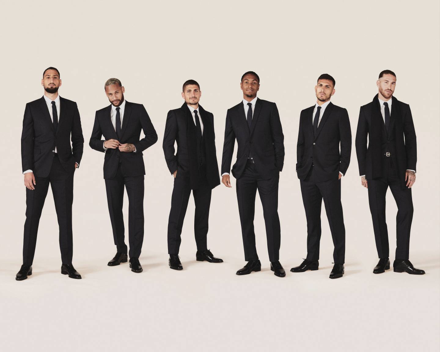 Paris Saint-Germain players in Dior. Dior.